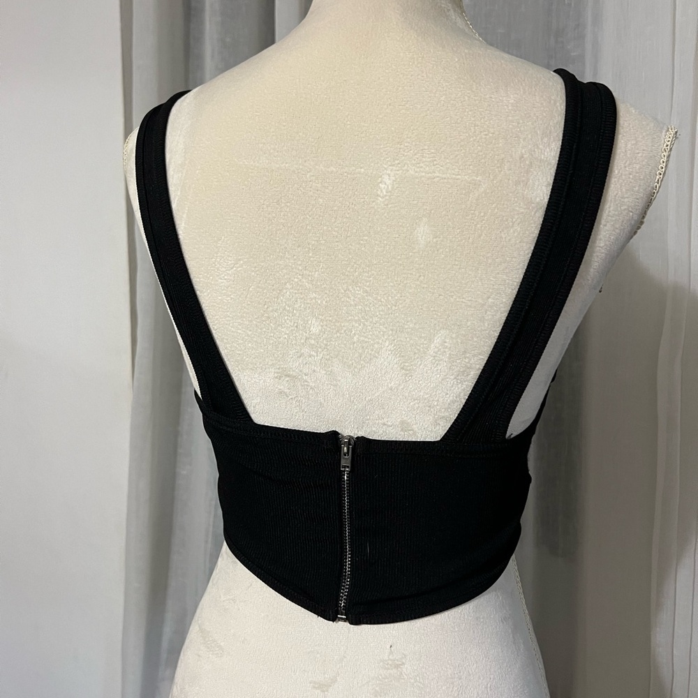 Black Mesh Structured Corset - image 2